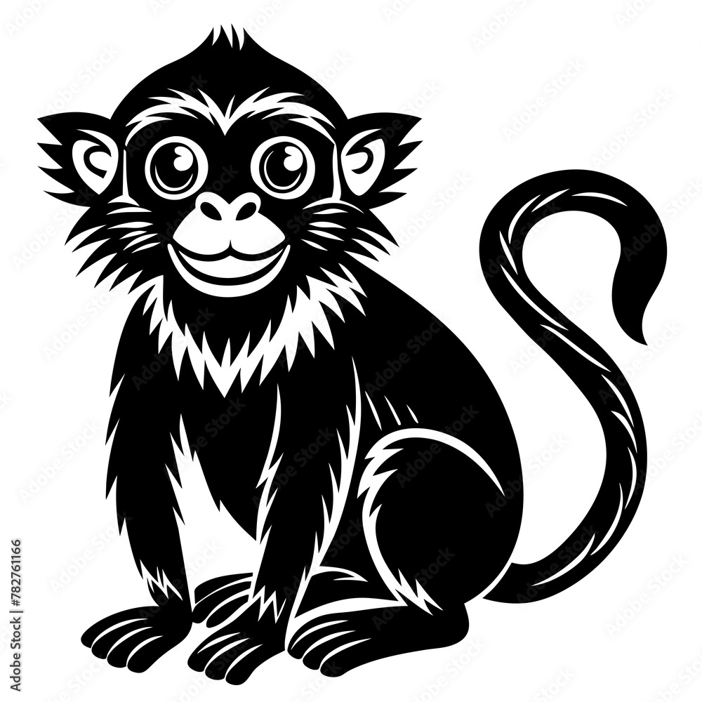 Monkey head mascot,Monkey silhouette,vector,icon,svg,characters,Holiday t shirt,black Monkey face drawn trendy logo Vector illustration,Monkey on a white background,eps,png