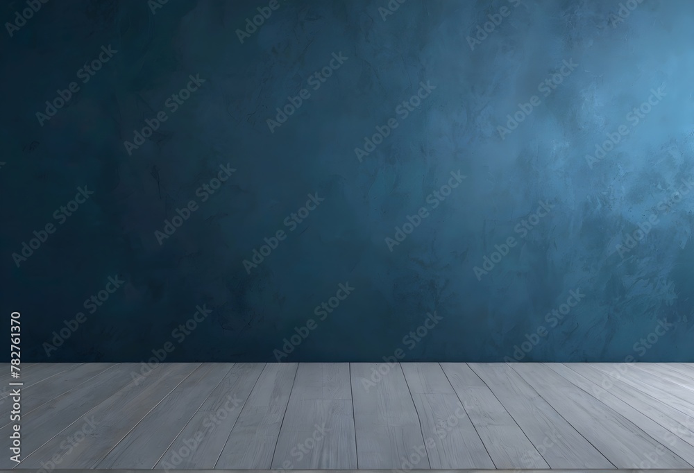 blue background, abstract wall studio room, can be used to present your product