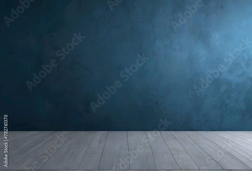 blue background, abstract wall studio room, can be used to present your product © Rafli