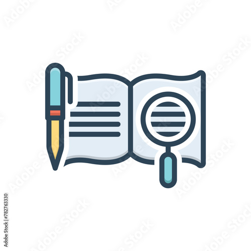 Color illustration icon for meaning