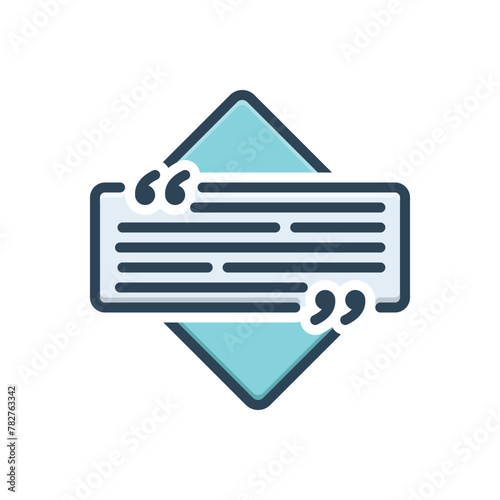 Color illustration icon for phrases