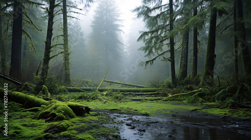 stream in the forest.