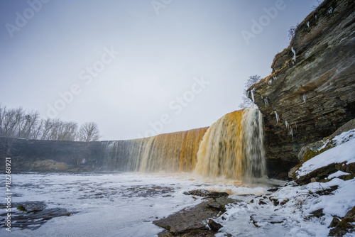 Jagala waterfall is a waterfall in northern Estonia on the Jagala River. It is the largest natural waterfall in Estonia.