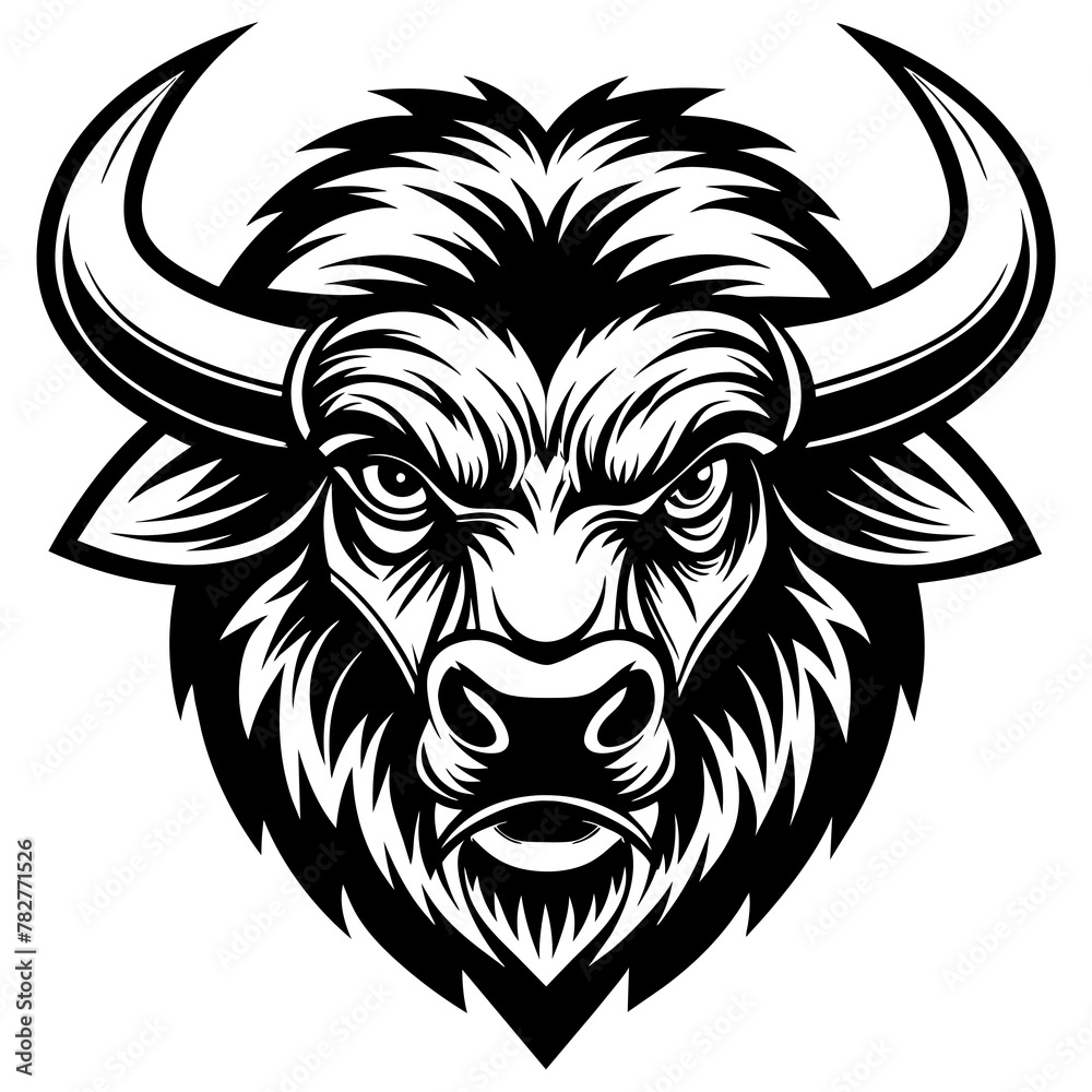 bull head mascot,bull silhouette,vector,icon,svg,characters,Holiday t shirt,black bull drawn trendy logo Vector illustration,bull on a white background,eps,png