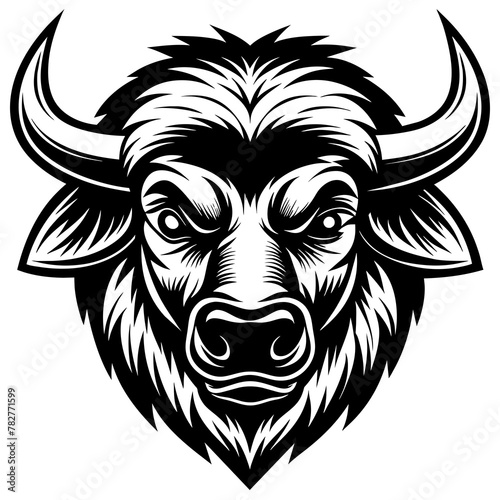 bull head mascot,bull silhouette,vector,icon,svg,characters,Holiday t shirt,black bull drawn trendy logo Vector illustration,bull on a white background,eps,png