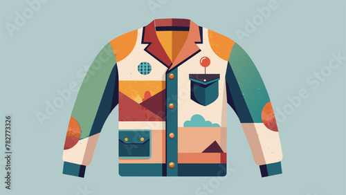 An old drab sweater has been upcycled into a new trendy cardigan by adding quirky embroidery and patches of colorful fabric. The magic of