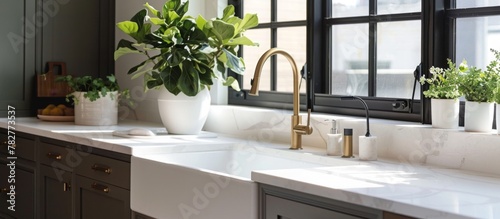 Choose simple  elegant hardware and fixtures to complement the overall minimalist aesthetic. 