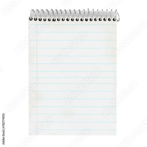Blank Spiral Notepad Isolated