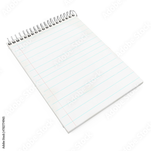 Blank Spiral Notepad Isolated
