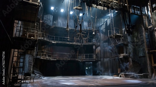 modern man who builds theatrical sets photo
