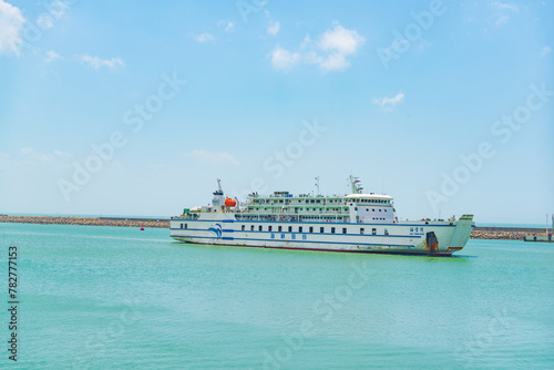 Ferry on Qiongzhou Strait, China photo