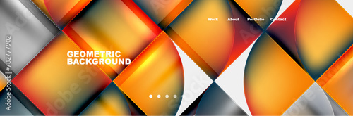 Circle triangle geometric web site page template. Vector Illustration For Wallpaper, Banner, Background, Card, Book Illustration, landing page