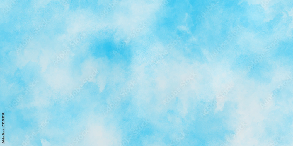 blue watercolor abstract sky blue background, soft cloudy watercolor abstract painting background,  gradient light sky blue shades grunge cloudy watercolor background on white paper texture.