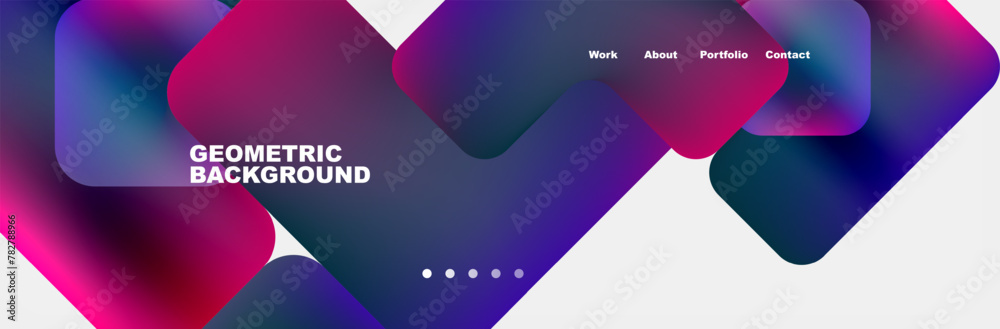Square internet web page design template. Vector Illustration For ...