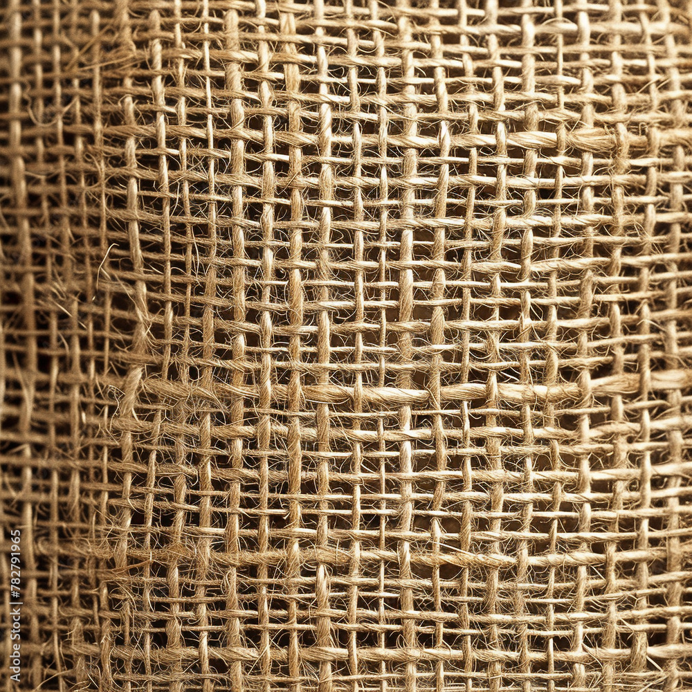 Textured Jute Fabric, Close-up of woven jute fabric texture with natural beige tones. Textured Jute Fabric, Close-up of woven jute fabric texture with natural beige tones.