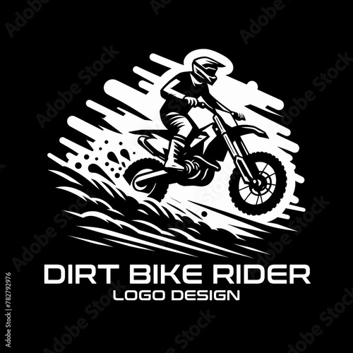 Dirt Bike Rider Vector Logo Design