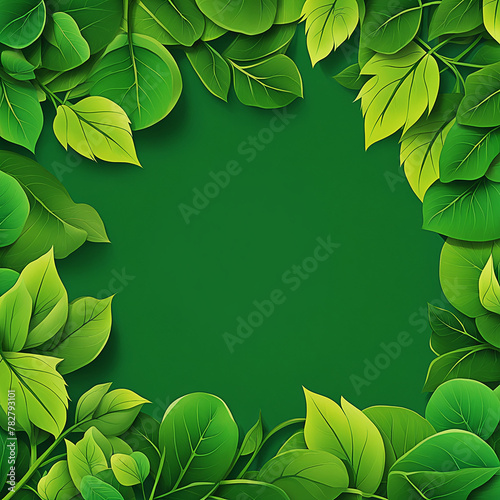 Fresh green foliage fresh leaves  natural green leaves banner background