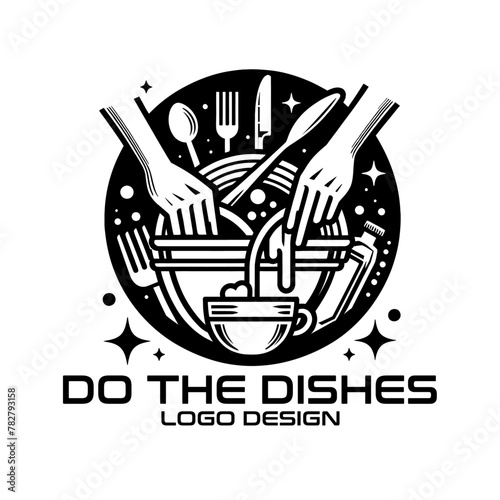 Do The Dishes Vector Logo Design