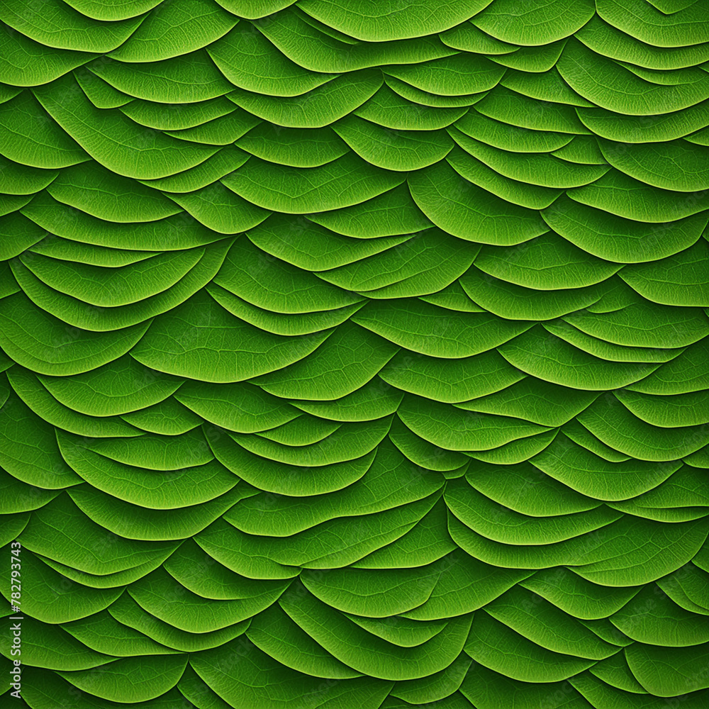 Naklejka premium Fresh green foliage fresh leaves, natural green leaves banner,background