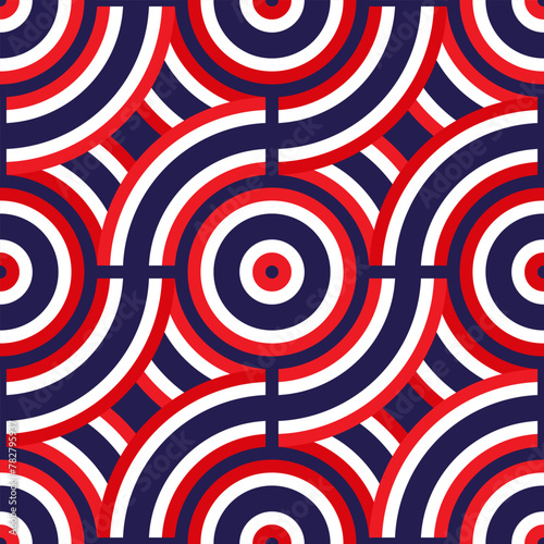thailand flag pattern. loop background. vector illustration