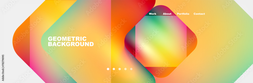 Arrows and squares with bright colors and round angles. Vector Illustration For Wallpaper, Banner, Background, Card, Book Illustration, landing page Arrows and squares with bright colors and round angles. Vector Illustration For Wallpaper, Banner, Background, Card, Book Illustration, landing page