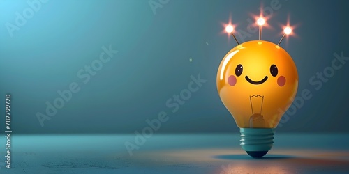 A Glowing Character Inside a Light Bulb Sparking Bright Ideas and Innovative Solutions