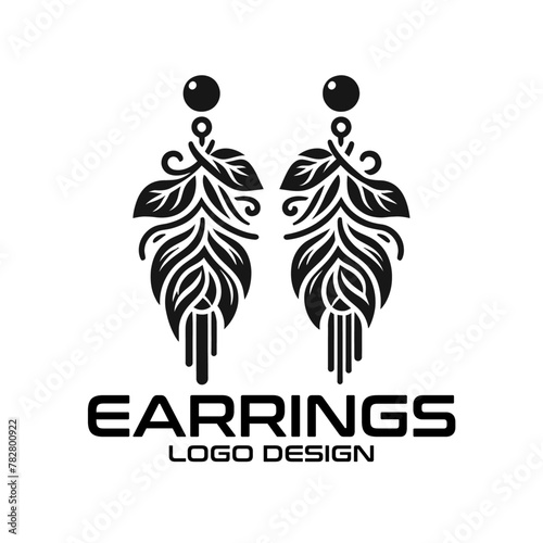 Earrings Vector Logo Design photo