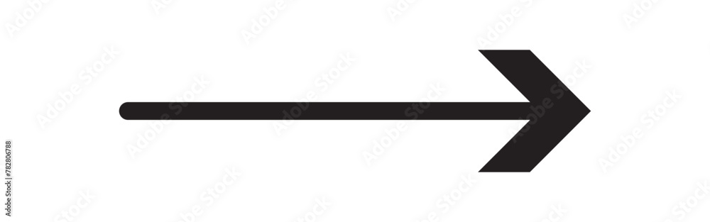 Straight line with point on start and arrow on finish. Symbol of direction, aim, target, path, easy challenge, fast way, ideal plan isolated on white background. Vector graphic illustration Straight line with point on start and arrow on finish. Symbol of direction, aim, target, path, easy challenge, fast way, ideal plan isolated on white background. Vector graphic illustration
