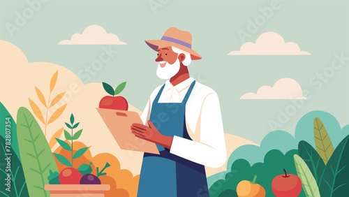A seasoned gardener passing down generations of knowledge as they explain the importance of spacing and sunlight for each type of vegetable.