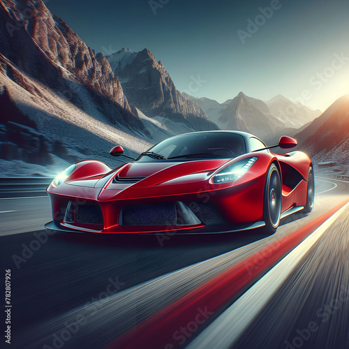 The Speeding Scarlet: A Red Sports Car’s High-Octane Adventure