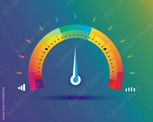 A colorful depiction of a high credit score as a key to financial success photo