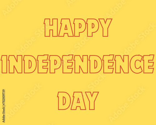 happy independence day celebration text vector design