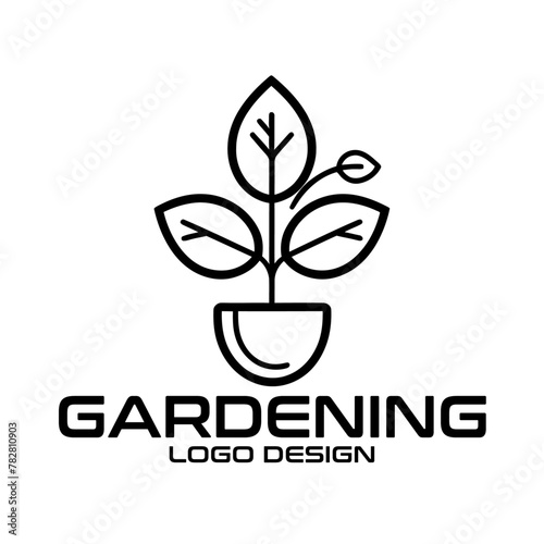 Gardening Vector Logo Design photo