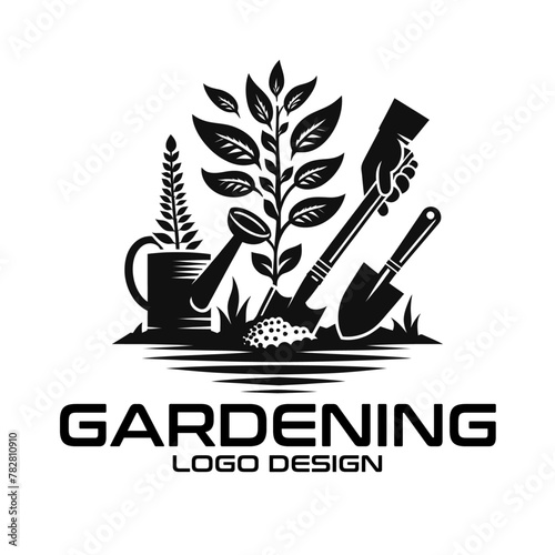 Gardening Vector Logo Design photo