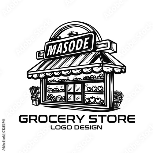 Grocery Store Vector Logo Design photo