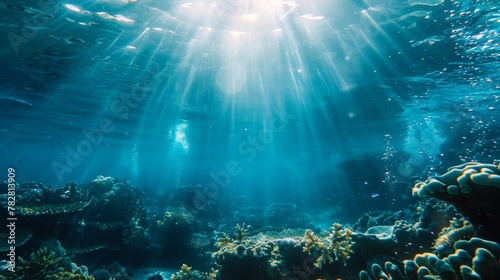 Beautiful underwater view to commemorate world oceans day
 #782813909