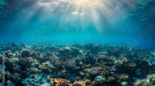 Beautiful underwater view to commemorate world oceans day 