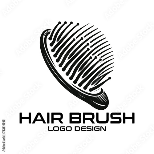 Hair Brush Vector Logo Design