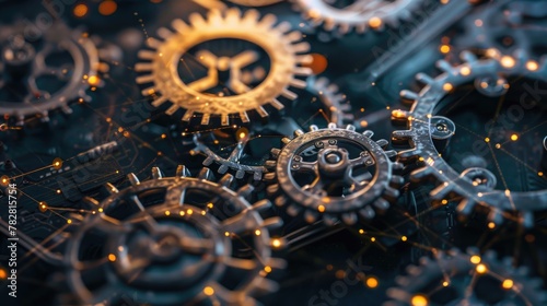 A series of interconnected gears and clockwork mechanisms symbolizing the precision of data analysis.