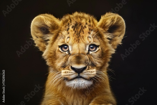 Portrait of a lion cub (Panthera leo) photo