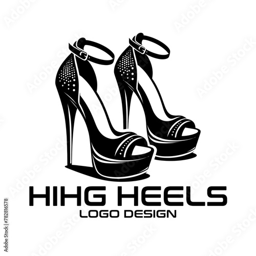 High Heels Vector Logo Design