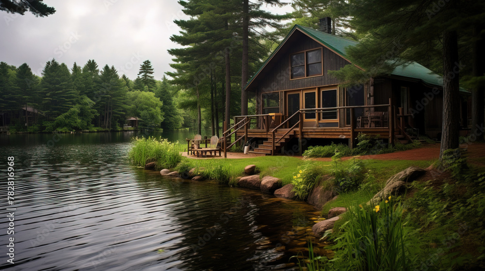 Obraz premium house on the lake.