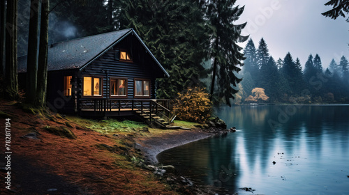 house on the lake.