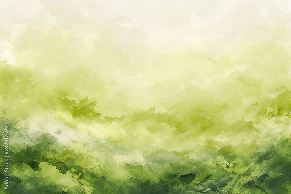 Watercolor green and yellow abstract background with space for your text