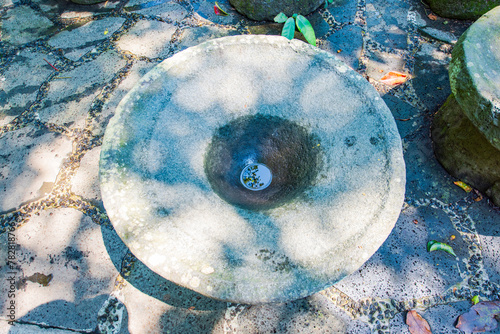 Stone tools in Leiqiong Global Geopark, Nanhaikou, China photo