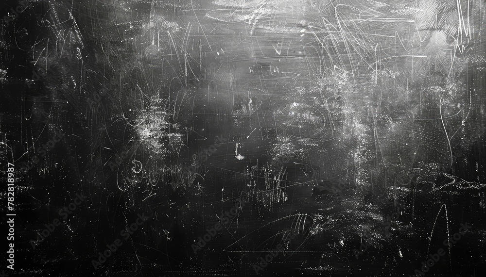 Chalkboard Texture, Realistic chalkboard texture with chalk smudges and eraser marks, great for creating chalkboard art or educational resources with a handmade fee - obrazy, fototapety, plakaty 