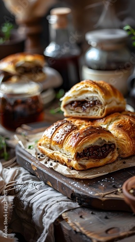 a pile of choclate breads