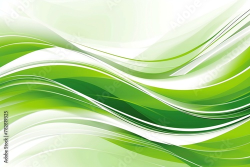 Abstract green background with smooth lines, Vector illustration, Clip-art