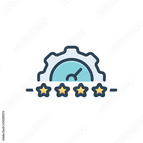 Color illustration icon for performance