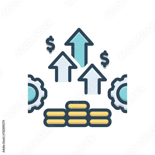 Color illustration icon for potential
